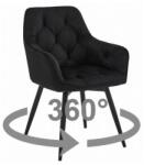  Scaun Bucatarie Si Dining JORK360 Catifea Negru