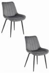  Scaun Bucatarie Si Dining SOSA Gri/Negru x 2 Buc
