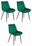  Scaun Bucatarie Si Dining VERDO Verde/Negru x 3 Buc