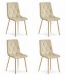  Scaun Bucatarie Si Dining LIBRA Bej Deschis/Natur x 4 Buc