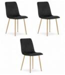  Scaun Bucatarie Si Dining LAVA Negru/Natur x 3 Buc