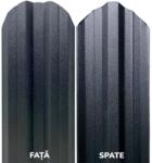 Top Profil Sistem Sipca Metalica Pentru Gard Finisaj Mat Gri Antracit Dublu Ral 7016 0.40m (21542)