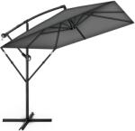 Tillvex Umbrela de soare dreptunghiulara pentru gradina si terasa, Tillvex®, Ø 330 cm, inclinabila, protectie UV 50+, husa protectie, rotativa la 360°, cu manivela, antracit (TVESNS-003)