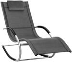Tillvex Sezlong balansoar, pliabil, rezistent la intemperii, rezistent la UV, capacitate 150 kg, 175 x 78 x 89 cm, gri (TVSKLG-001)