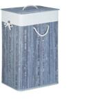 Relaxdays Cos rufe bambus, 82 litri, pliabil, cu capac, gri petrol, Relaxdays (RLX-819053GRI)