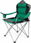Tresko Scaun de camping/pescuit, captusit, cu spuma, pliabil, suport pahar, capacitate 150 kg, verde (TRK-8CPS-003)