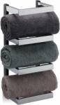 Relaxdays Suport prosoape, 3 rafturi, fier cromat, 44 x 18 x 16 cm (10024637)