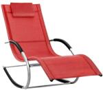 Tillvex Sezlong balansoar, pliabil, rezistent la intemperii, rezistent la UV, capacitate 150 kg, 175 x 78 x 89 cm, rosu (TVSKLG-004)