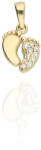 Gold pendants AU84431 - 14 karátos arany babatalp medál (AU84431)
