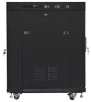 Lanberg 19 szabadon álló rack szekrény 15U/800X1000 üvegajtó, lapraszerelt, LCD kijelző, fekete V2 (FF01-8015-12BL)