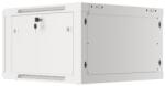 Lanberg 19 fali rack szekrény 6U/600X600 üvegajtó, lapraszerelt, szürke V2 (WF01-6606-10S)