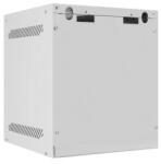 Lanberg 10 fali rack szekrény 6U/280X310, üvegajtó, lapraszerelt, szürke (WF10-2306-10S)