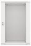 Lanberg 19 fali rack szekrény 18U/600X450 lapraszerelt, szürke V2 (WF01-6418-10S)
