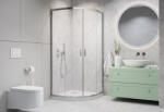H2O Zuhanykabin, H2O Comfort E íves aszimmetrikus 100x80x190 - mozaikkeramia