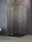 Radaway Zuhanykabin, Radaway Essenza Pro Brushed Nickel KDD szögletes zuhanykabin 90x90 átlátszó - mozaikkeramia