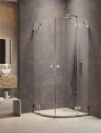 Radaway Zuhanykabin, Radaway Essenza Pro Brushed Nickel PDD íves szálcsiszolt króm zuhanykabin 100x90 átl - mozaikkeramia