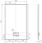 AQUATEK Zuhanytálca, Aquatek SMC Rock szögletes zuhanytálca 140x80 - mozaikkeramia