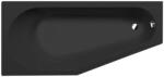 SAPHO Kád, Sapho POLYSAN TIGRA 90111.21 aszimmetrikus kád, balos, 170x80x46cm, matt fekete - mozaikkeramia