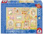 Schmidt Spiele 1000 db-os puzzle - Noble Cats in Floral Splendor (59792) (59792)