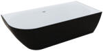 M-Acryl Kád, M-Acryl Lily kád 175x82 cm fekete/fehér, balos - mozaikkeramia