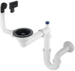 Deante Mosogató szifon, Deante Space-Saver szifon gránit mosogatókhoz, 1 medencés, Space-Saver ZXY_N949