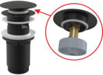 AlcaPlast Lefolyó, AlcaPlast Click-Clack túlfolyóval matt-fekete A392BLACK