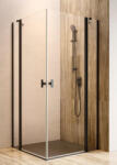 Radaway Zuhanykabin, Radaway Nes Black KDD II 80x90 - mozaikkeramia
