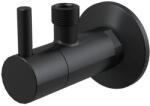 AlcaPlast Sarokszelep, AlcaPlast matt-fekete kerek ARV001-BLACK