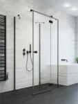 Radaway Zuhanykabin, Radaway Essenza Black KDJ+S szögletes fekete zuhanykabin 90x100 átlátszó balos - mozaikkeramia