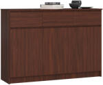 AKORD CLP K140 Komód Laminált Wenge 3 Ajtós 3 Fiókos