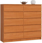 AKORD CLP K140 Komód Laminált Éger 10 Fiókos