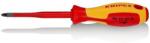 KNIPEX Отвертка PZ 2 Slim, VDE 1000V жълто-червена ръкохватка 212мм, Knipex (K982502SL) - xmall