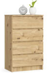 AKORD CLP Artisan Tölgy Komód 4 Fiókos Matt - fizz - 40 469 Ft