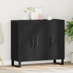 vidaXL Служебен шкаф Черния дъб 90 x 34 x 80 см Инженерна дървесина (862955)
