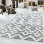 Pisa Geometrikus Szőnyeg - Szürke-Fehér - 80x250 cm (PISA802504704GREY)