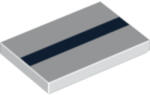 LEGO® Alkatrészek (Pick a Brick) Fehér lapos csempe 2X3, NO. 21 kék csíkkal 6258380 (6258380)