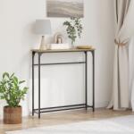 vidaXL Конзолна маса Дъб 75 x 19, 5 x 75 см Инженерна дървесина (863504)