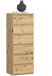 AKORD CL6 Artisan Tölgy Keskeny Fiókos Komód