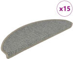 vidaXL 15 db szizálhatású világoszöld öntapadó lépcsőszőnyeg 65x21x4cm (VD326875)