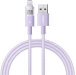 Baseus Cablu de Date cu Afisaj Digital, USB la Lightning, 2.4A, 1m - Display 2 (P10382700511-00) - Nebula Purple (P10382700511-00)