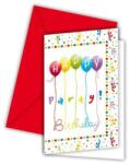 Procos Happy Birthday parti meghívó borítékkal 6db-os (81847) - innotechshop