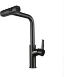 Gamma Rotary Mosogató Csaptelep - Kihúzható, 3 Funkciós Zuhanyfejjel, Matt Fekete (BR-BK) - watermarkt
