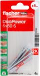Fischer DuoPower kétkomponensű nylon dübel 6 x 50 S K - csavarral, bliszteres, 4 db/csomag (537660)