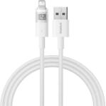 Baseus Cablu de Date cu Afisaj Digital, USB la Lightning, 2.4A, 1m - Display 2 (P10382700211-00) - Moon White (P10382700211-00)