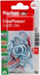 Fischer DuoPower kétkomponensű nylon dübel 5 x 25 OH K - szemescsavarral, bliszteres, 8 db/csomag (535014) - praktikuskft