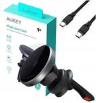 AUKEY HD-MC13 Qi2 15W MagSafe mágneses tartó töltővel Usb-c Kábel (HD-MC13)