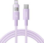 Baseus Cablu de Date cu Afisaj Digital, Type-C la Lightning, 20W, 2m - Display 2 (P10382703511-01) - Nebula Purple (P10382703511-01)
