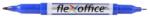 FlexOffice Alkoholos marker, 0, 4/1, 0 mm, kúpos, kétvégű, FLEXOFFICE "PM01", kék (FO-PM01BLUE) - nyomtassingyen