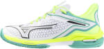 Mizuno Wave Exceed Tour 6 CC White/Black/Mizuno Neo Lime Női teniszcipő EUR 40