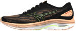 Mizuno Wave Ultima 15 Black / Mizuno Neo Lime / Apricot Ice Női futócipő UK 5, 5 Férfi futócipő